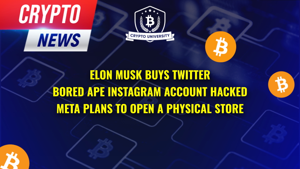 Elon Musk Buys Twitter, Bored Ape Instagram Account Hacked, and Meta Plans to Open a Physical Store