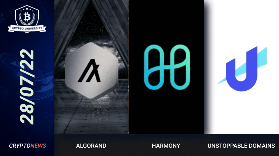 Algorand CEO Steps Down, Harmony Proposes Minting More Tokens, Unstoppable Domains Raises $65M