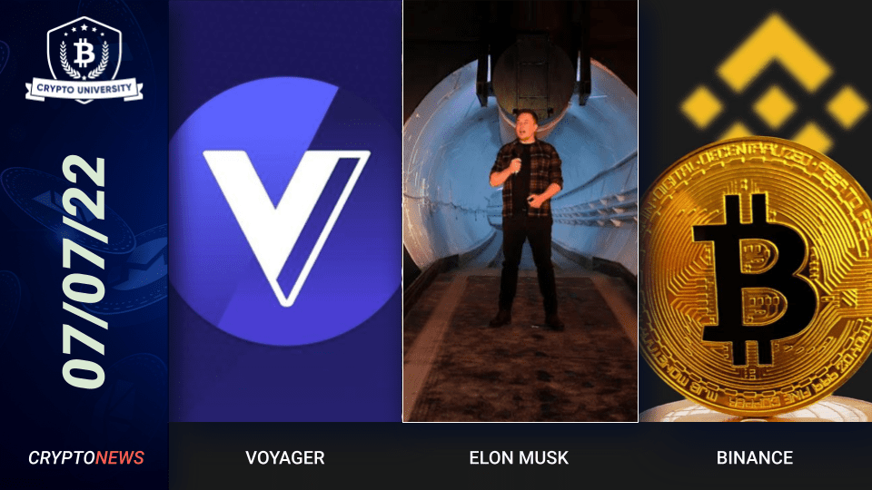 Voyager Digital Files For Bankruptcy, Elon Musk’s The Boring Company Accepts DOGE, Binance Cuts Bitcoin Trading Fees Globally