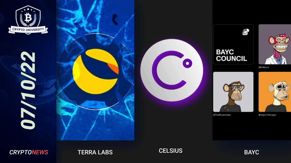 Terra Exec Arrested, Celsius Co-founder Resigns, BAYC Elects Council