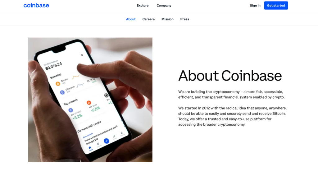 An example of Coinbase's crypto learn to earn platform